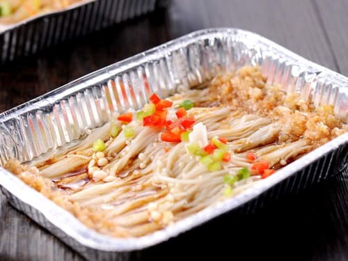 老城锡纸烤金针菇